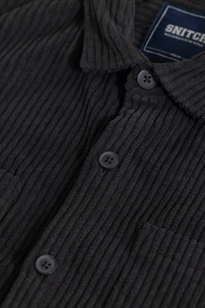 Cozy Cord Black Shirt | Relove