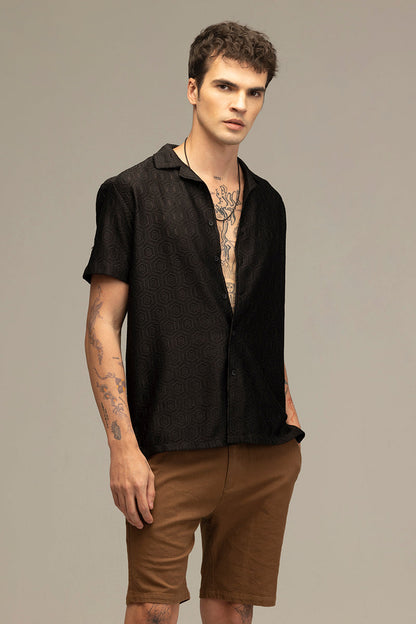 Honey Hive Black Crochet Shirt | Relove