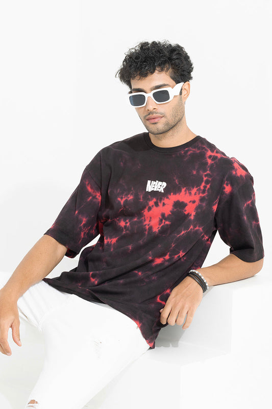 Never Black Tie Dye Oversized T-Shirt | Relove