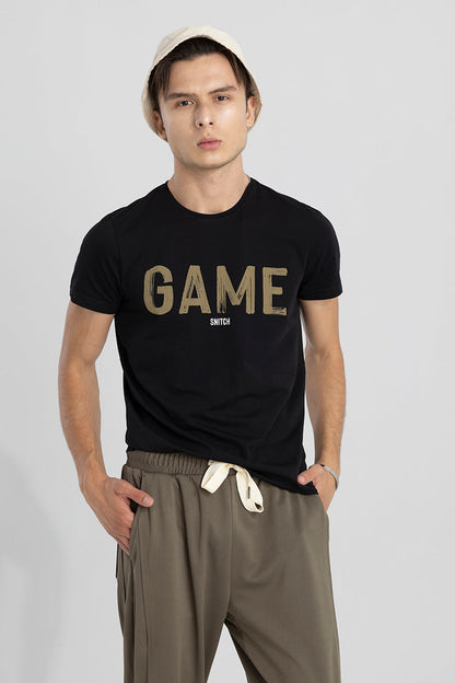 Game Black T-Shirt | Relove