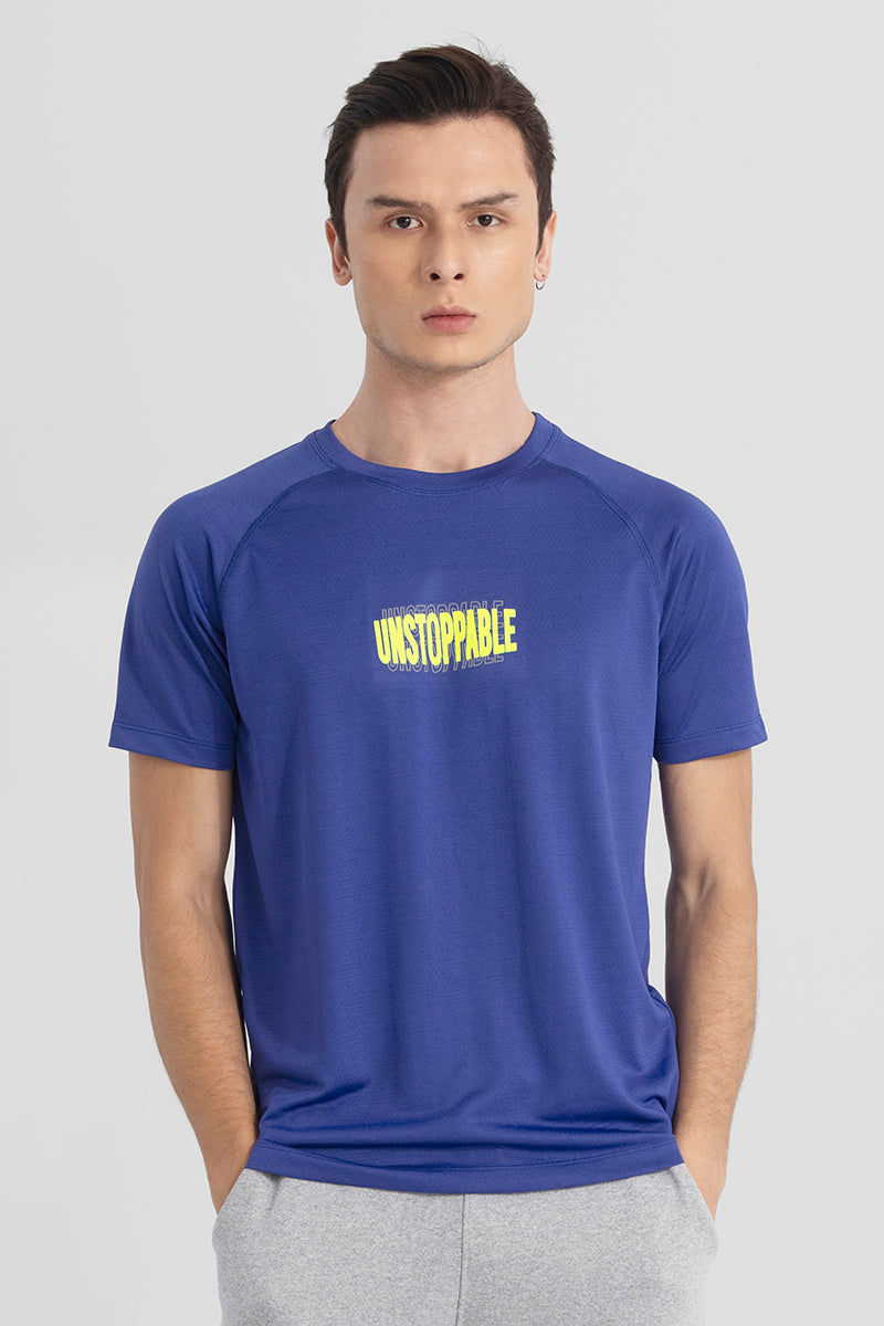 Unstoppable cobalt Blue Active T-Shirt | Relove