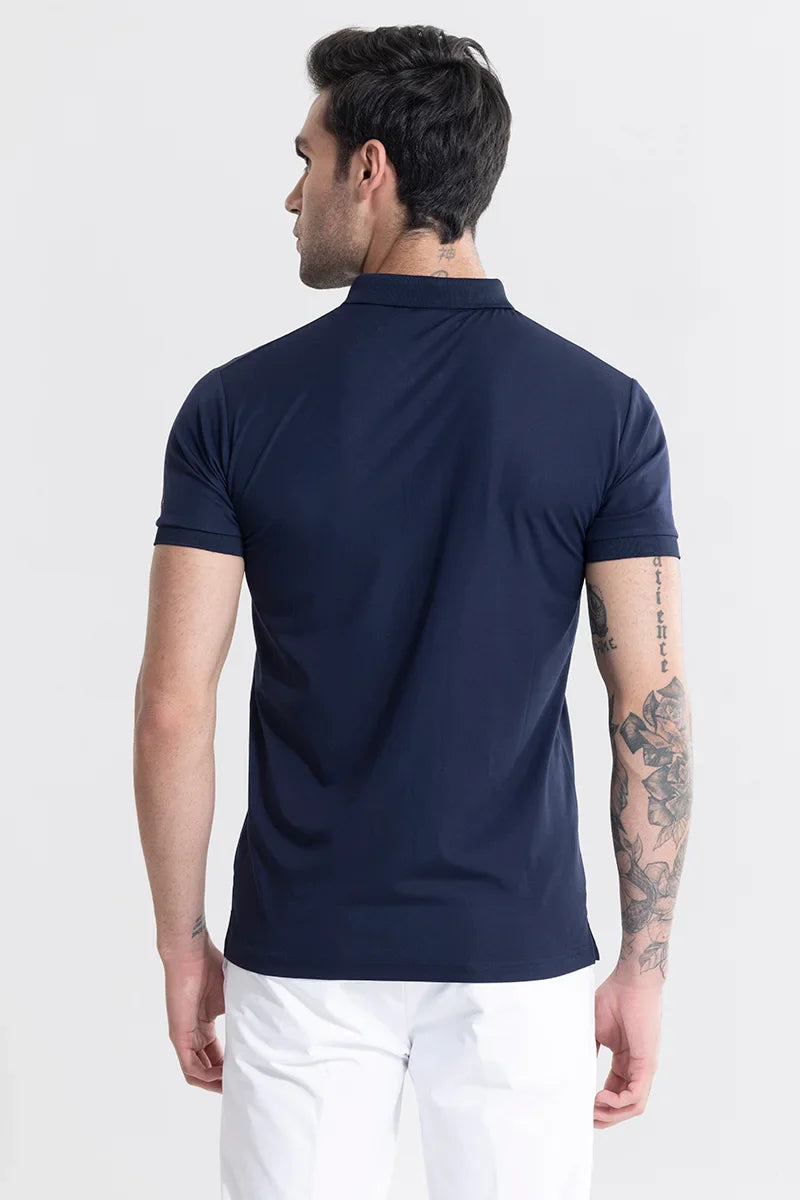 Encap Navy Polo T-Shirt | Relove