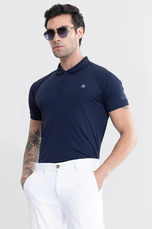 Encap Navy Polo T-Shirt | Relove