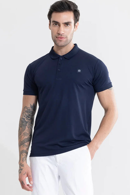 Encap Navy Polo T-Shirt | Relove