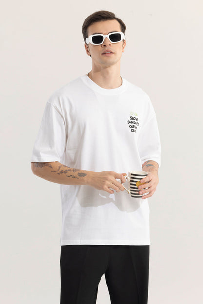 Slow Sundays White Oversized T-Shirt | Relove