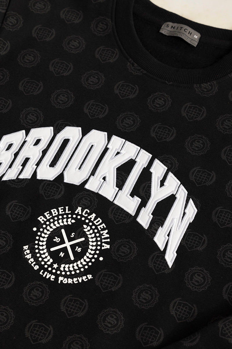 Brooklyn Black Sweatshirt | Relove