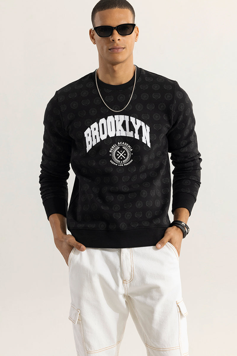 Brooklyn Black Sweatshirt | Relove