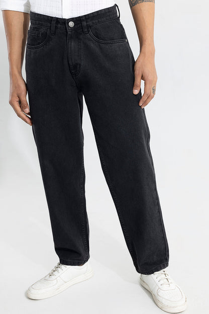 Helix Black Baggy Fit Jeans | Relove