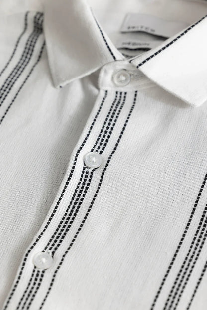 Annika White Stripes Shirts | Relove