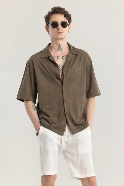 Chilluxe Brown Oversized Shirt | Relove