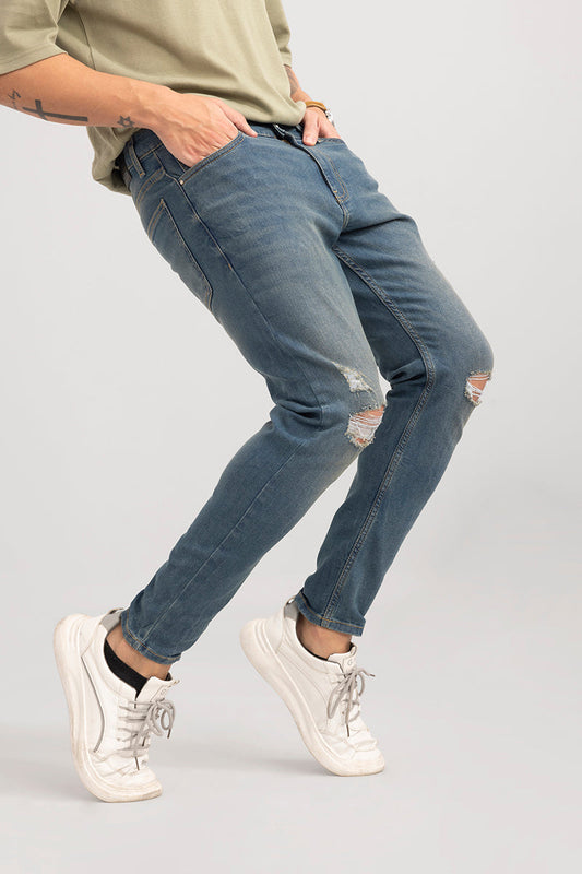 Crux Blue Distressed Skinny Jeans | Relove