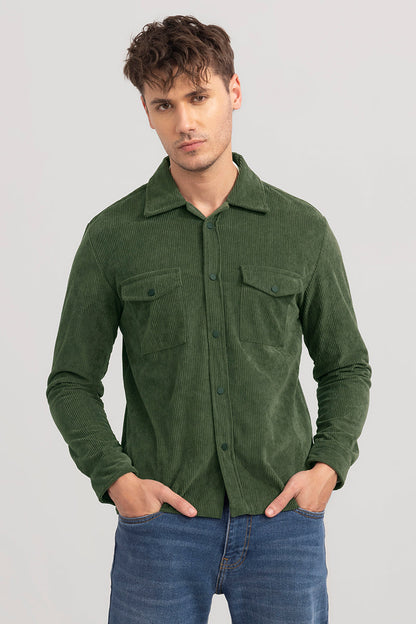 Artic Green Corduroy Overshirt | Relove