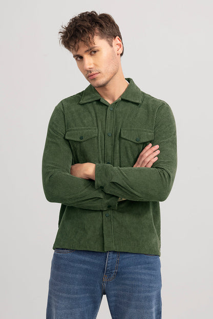 Artic Green Corduroy Overshirt | Relove
