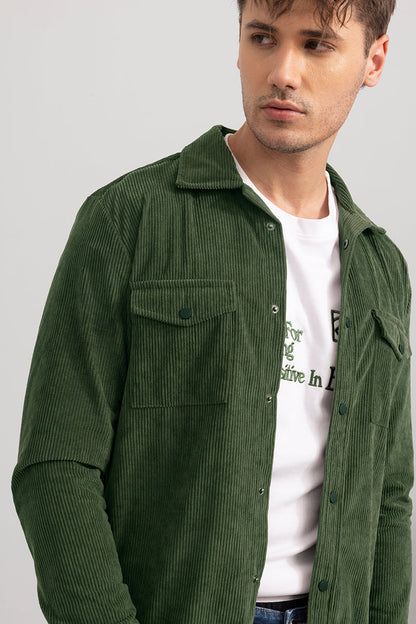 Artic Green Corduroy Overshirt | Relove