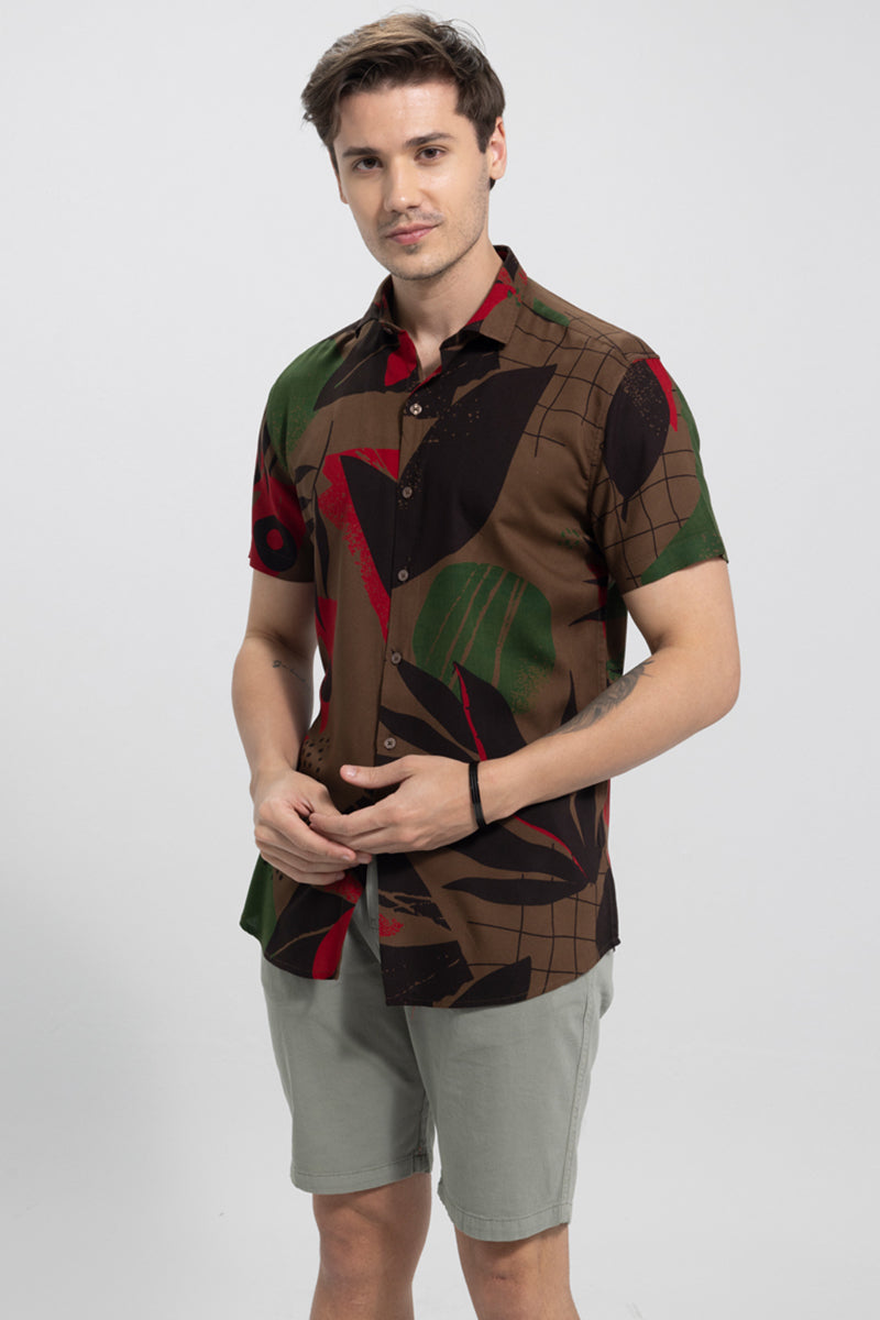 Tropicanad Brown Shirt | Relove