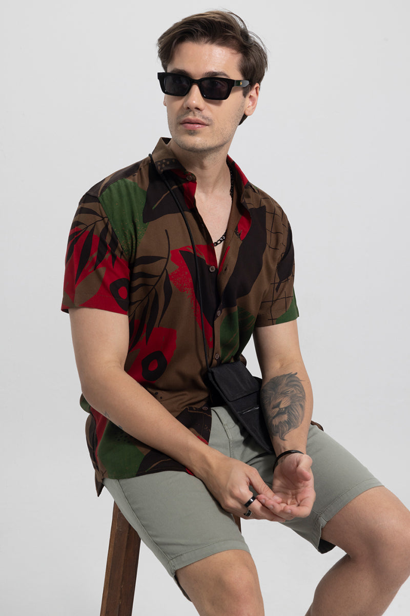 Tropicanad Brown Shirt | Relove