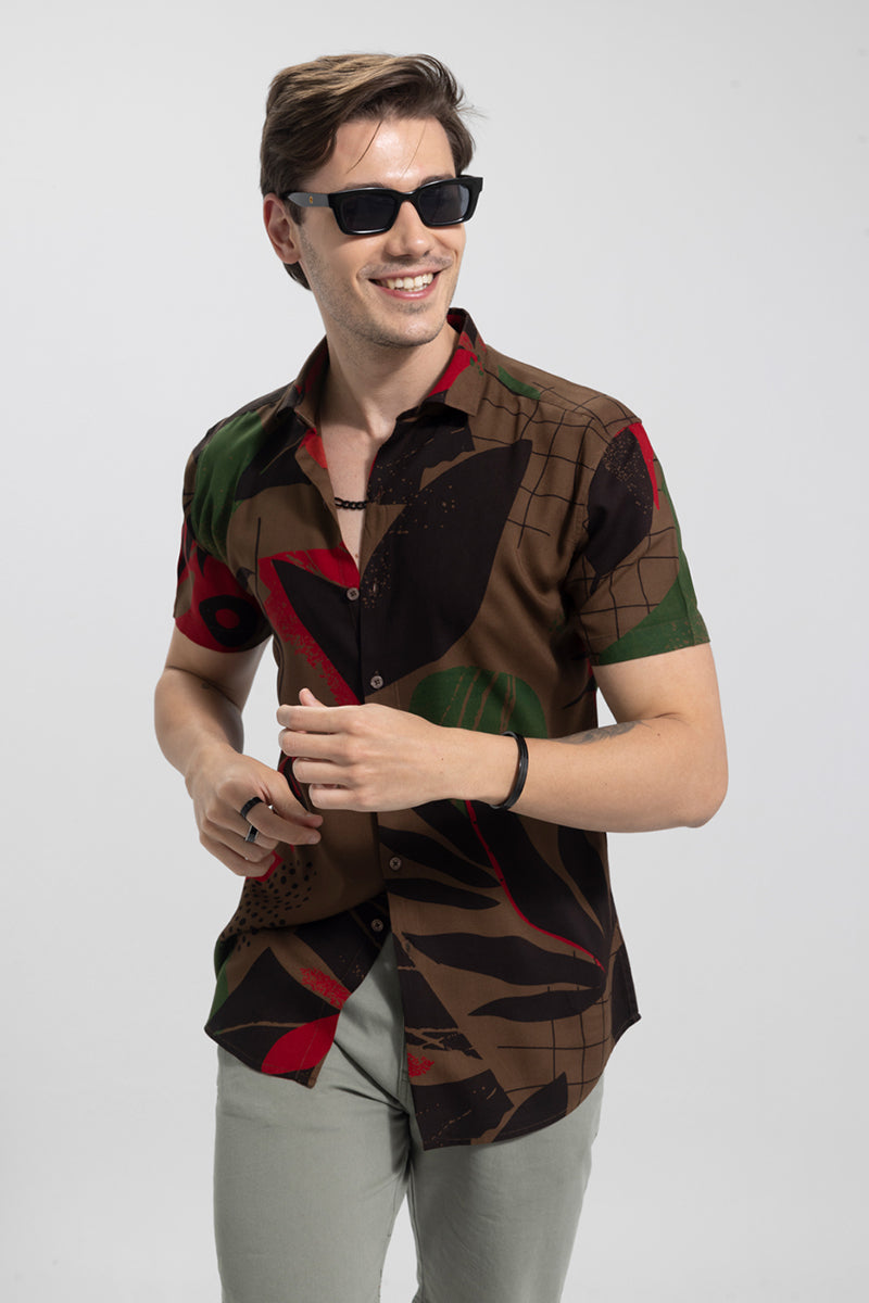 Tropicanad Brown Shirt | Relove