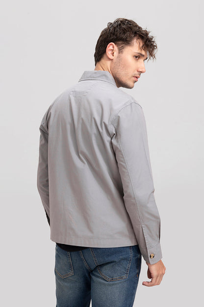 Overflap Grey Overshirt | Relove