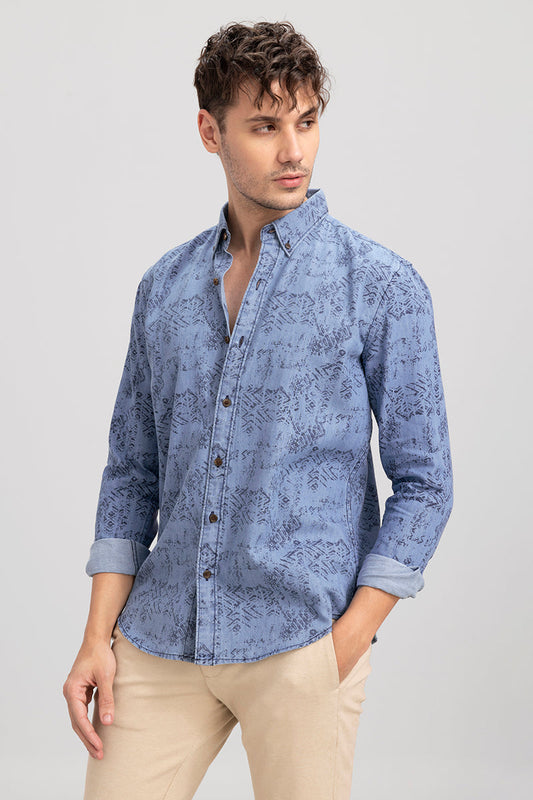 Pentagon Sky Blue Denim Shirt | Relove