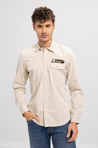 Aplique Cargo Khaki Shirt | Relove