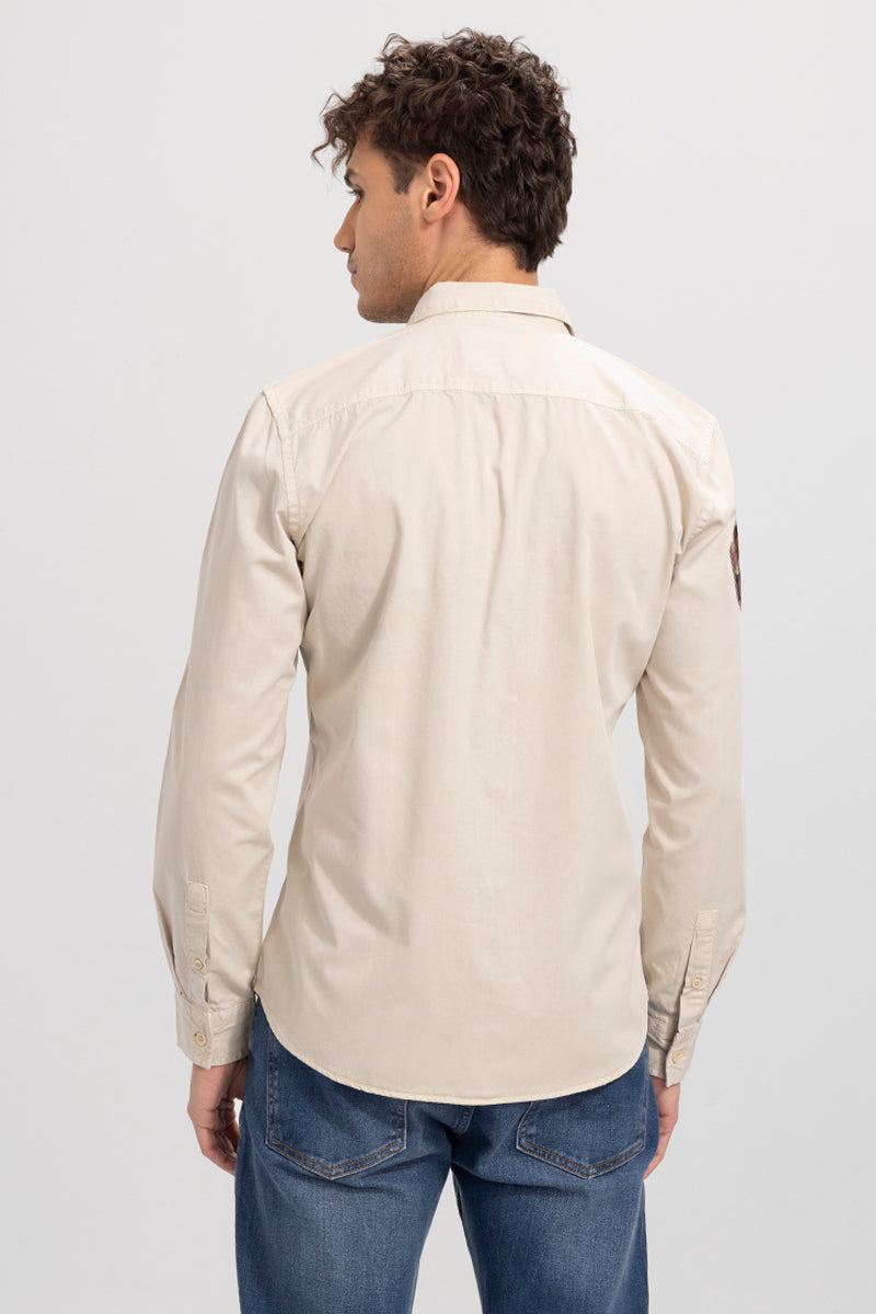 Aplique Cargo Khaki Shirt | Relove