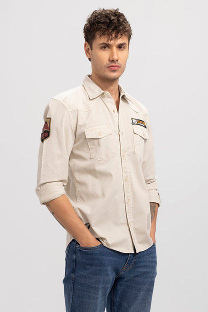 Aplique Cargo Khaki Shirt | Relove