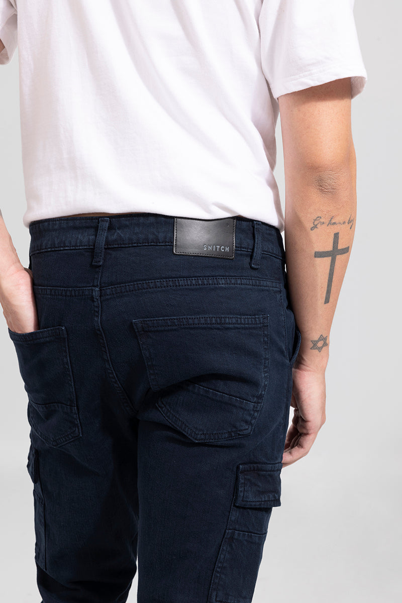 Xavie Blue Cargo Jeans | Relove