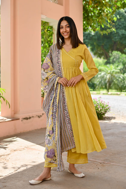 Diya Cotton Suit Set Trio | Relove