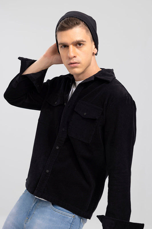 Artic Black Corduroy Overshirt | Relove