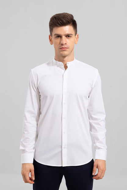 Chinese Collar White Shirt | Relove