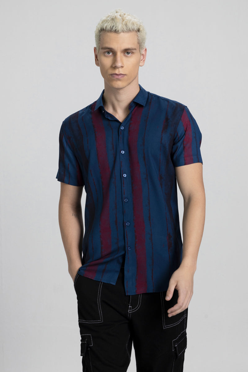 Brush Stroke Blue Shirt | Relove