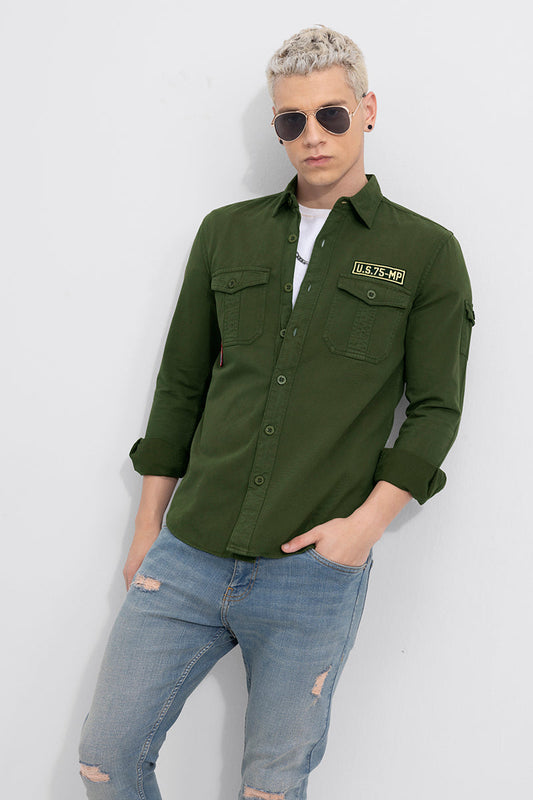 Novato Olive Cargo Shirt | Relove