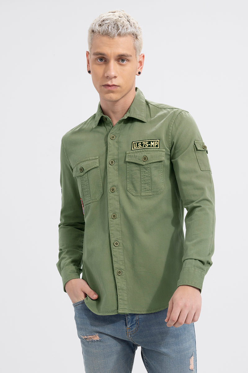 Novato Green Cargo Shirt | Relove