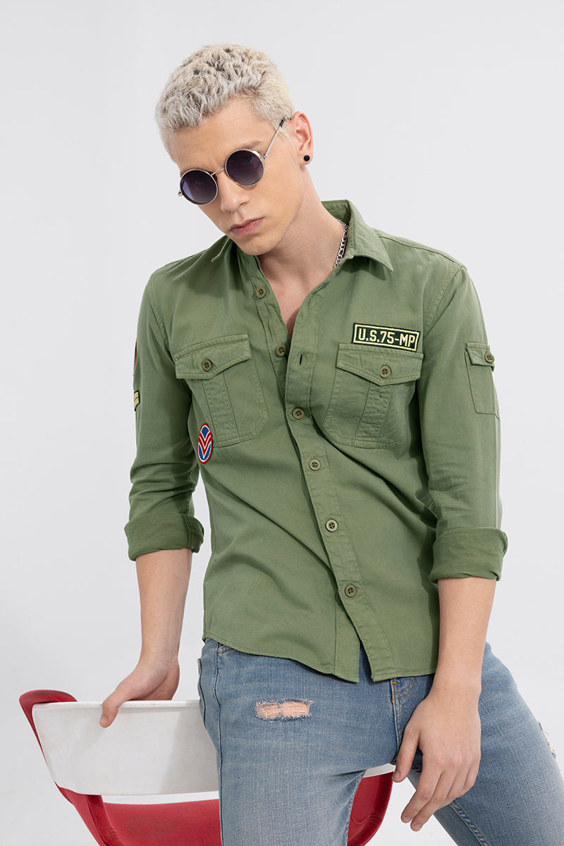 Novato Green Cargo Shirt | Relove