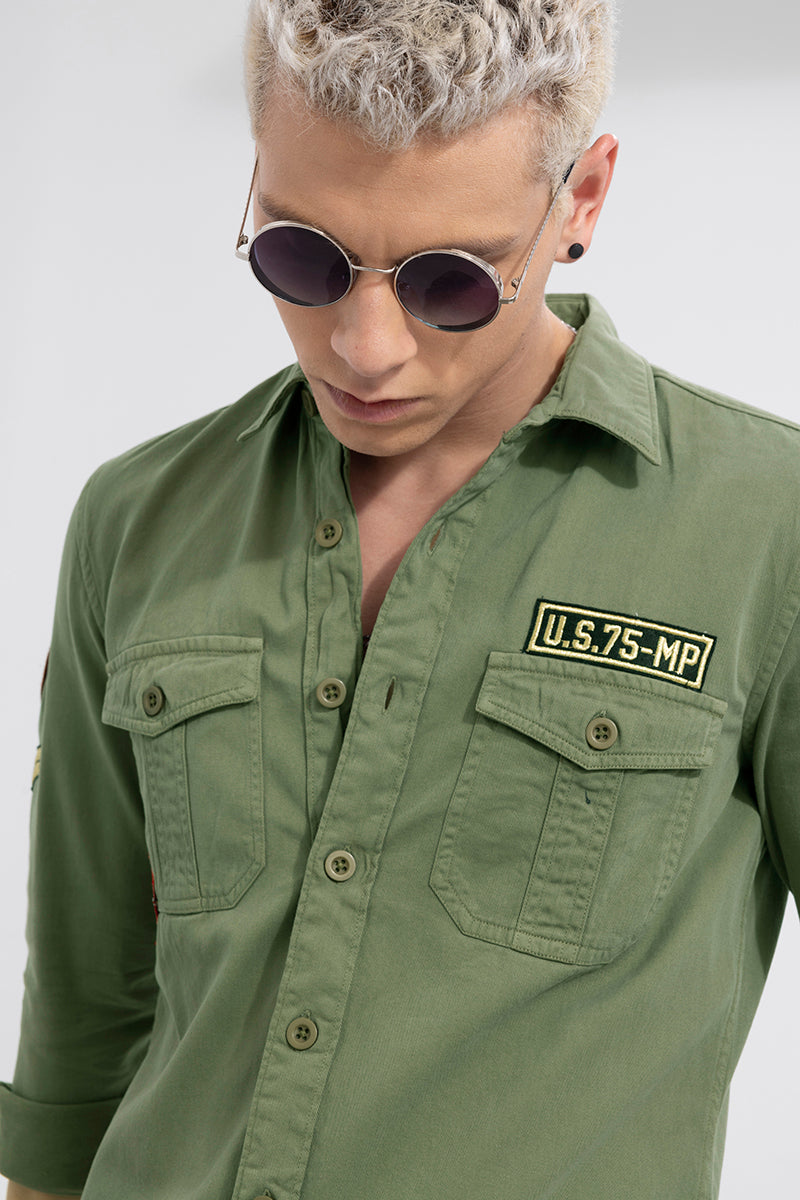 Novato Green Cargo Shirt | Relove