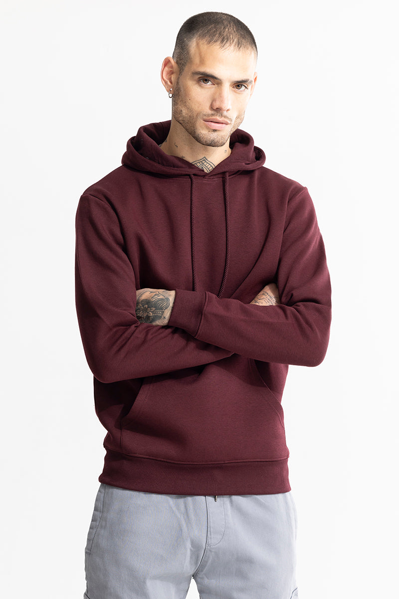 Glinter Maroon Hoodie | Relove