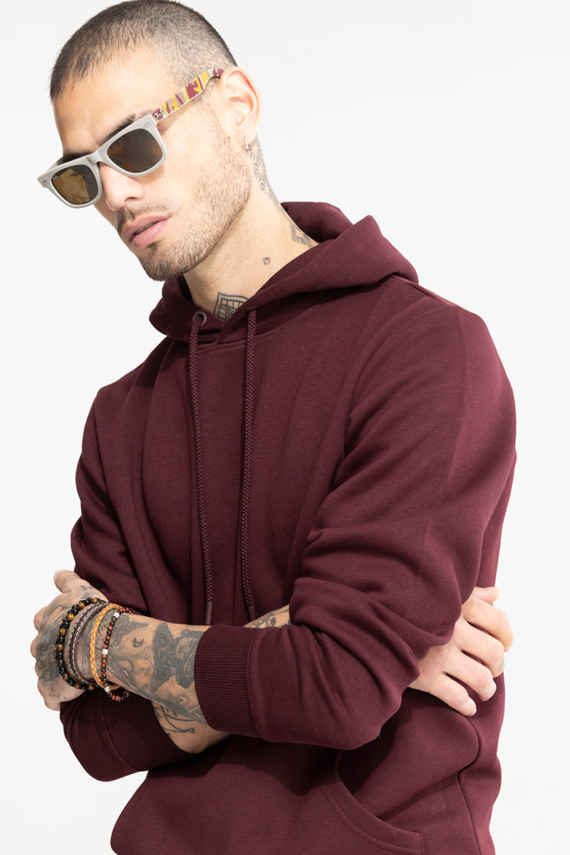 Glinter Maroon Hoodie | Relove