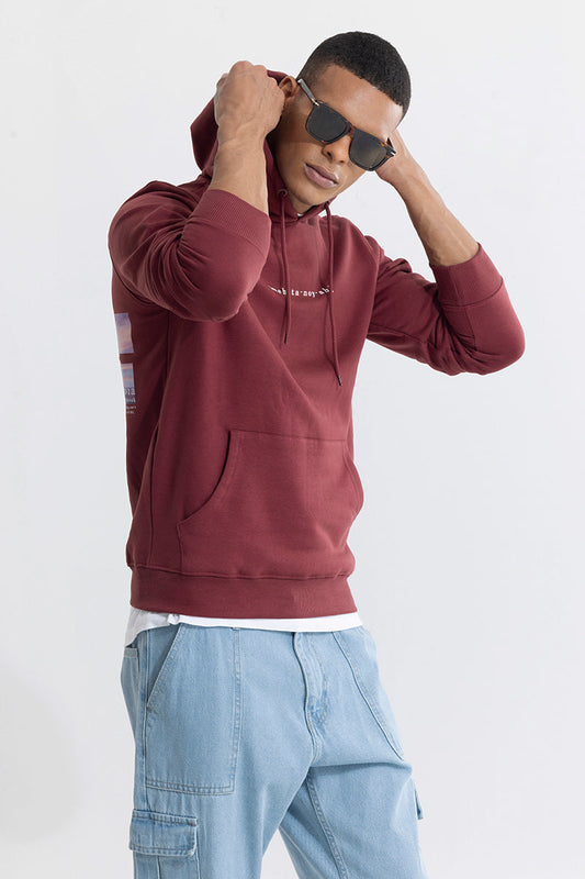 Meh-Ta-Noy-Ah Maroon Hoodie | Relove