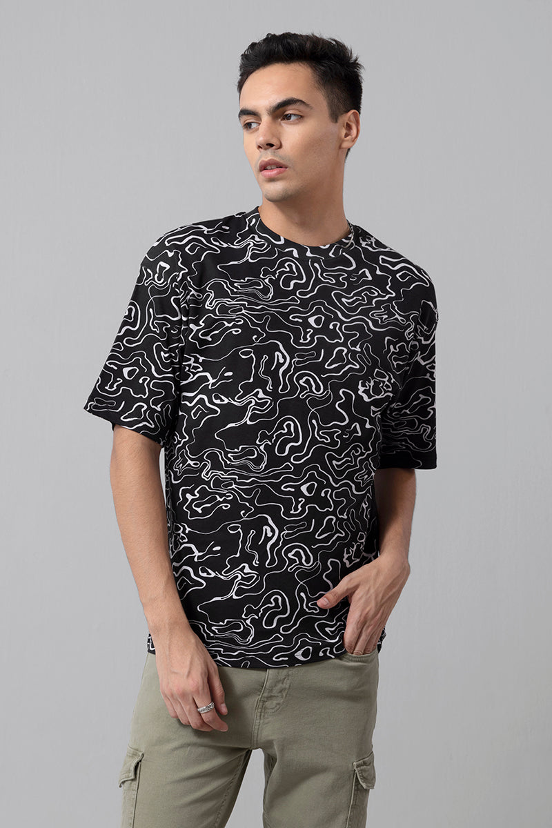 Scrambool Black Oversized T-Shirt | Relove