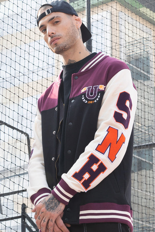 Champs Burgundy Varsity Jacket | Relove