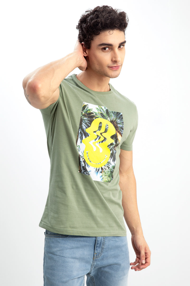 Grin Green T-Shirt - SNITCH