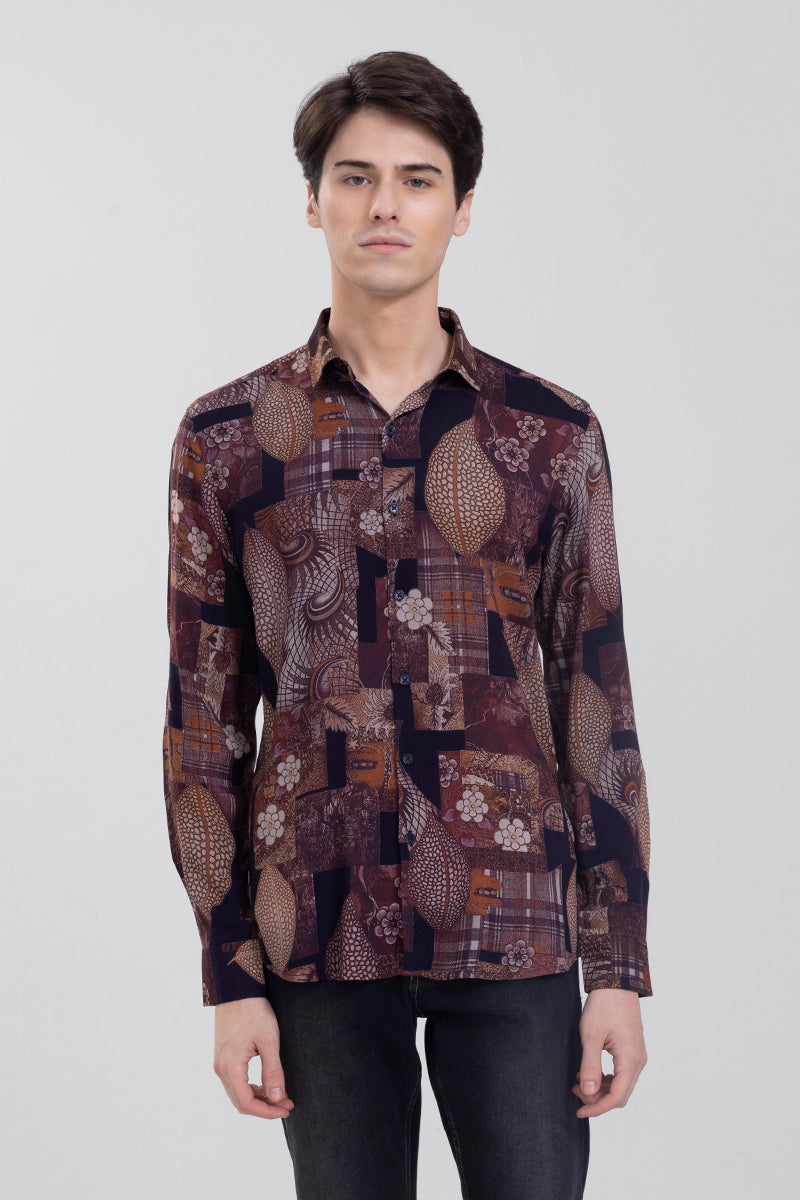 Exotic Forest Brown Shirt | Relove