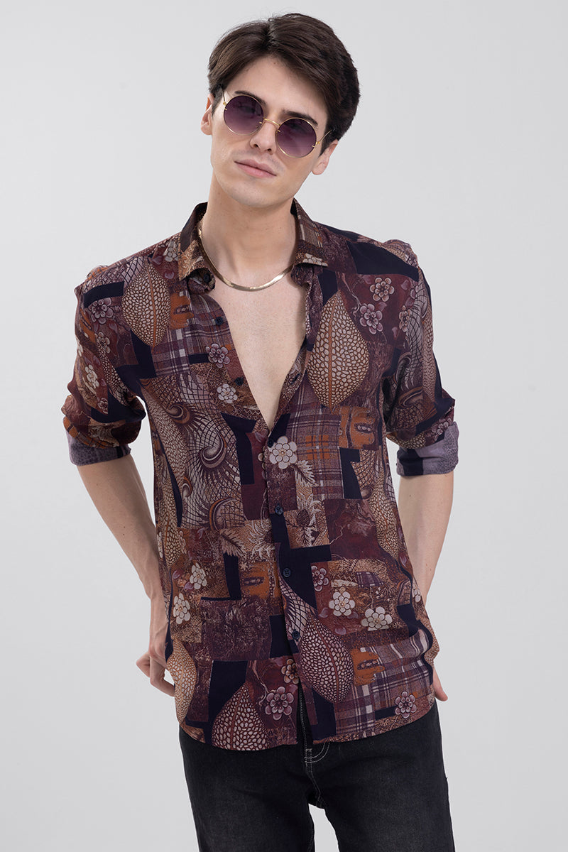 Exotic Forest Brown Shirt | Relove