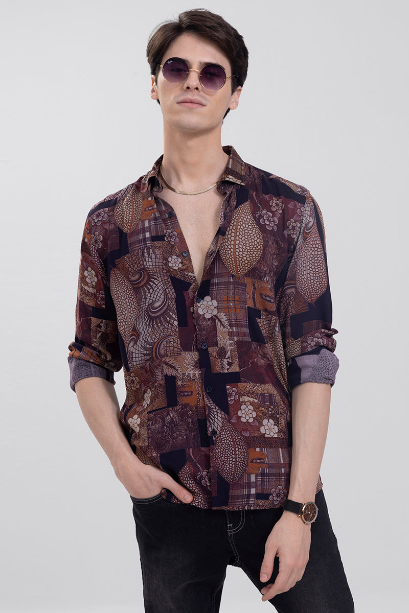 Exotic Forest Brown Shirt | Relove