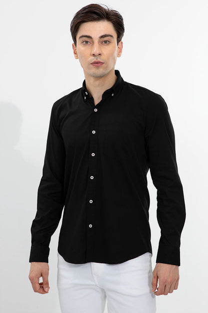 Soft-Hue Black Shirt - SNITCH