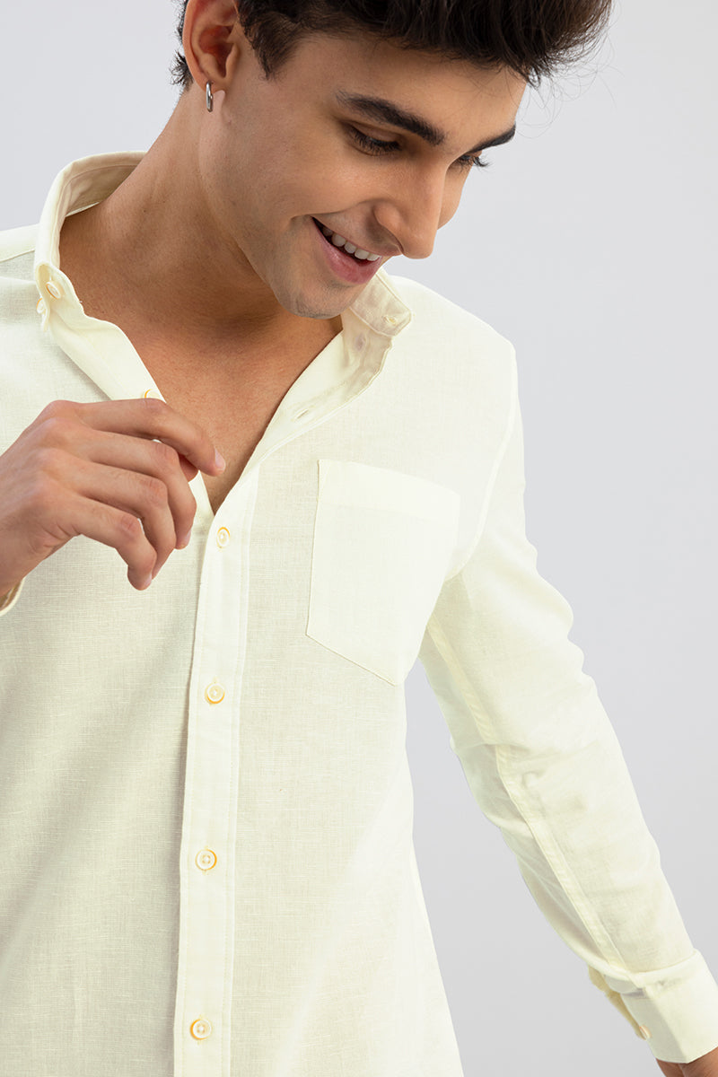 Trig Butter Yellow Linen Shirt | Relove