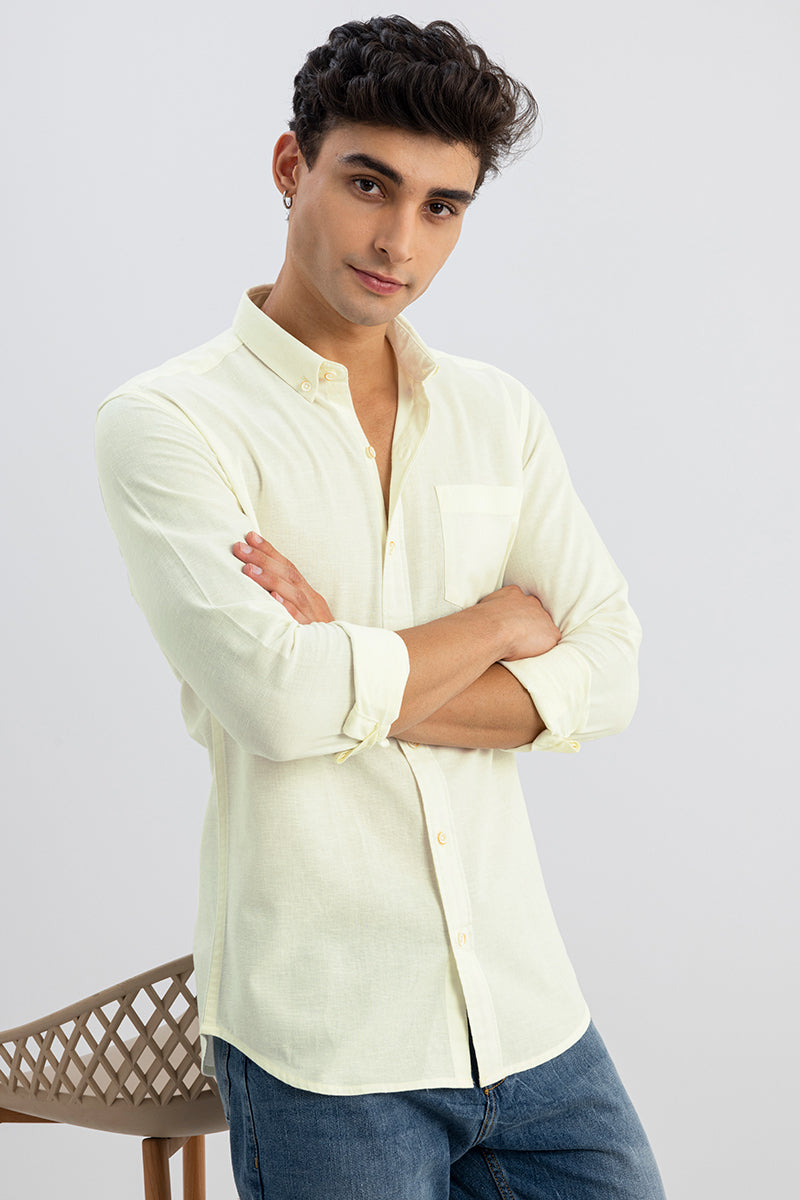 Trig Butter Yellow Linen Shirt | Relove