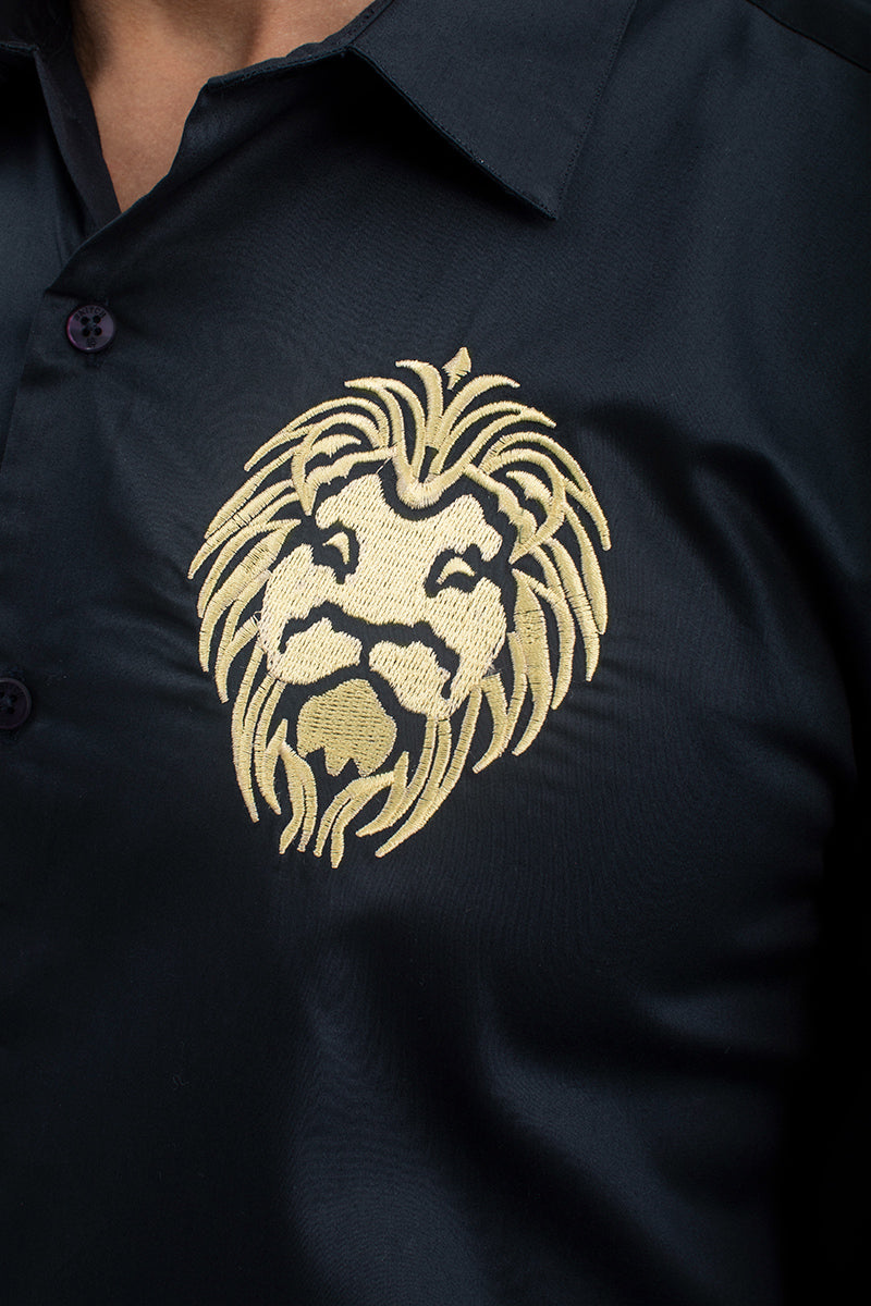 Masai Lion Navy Shirt - SNITCH