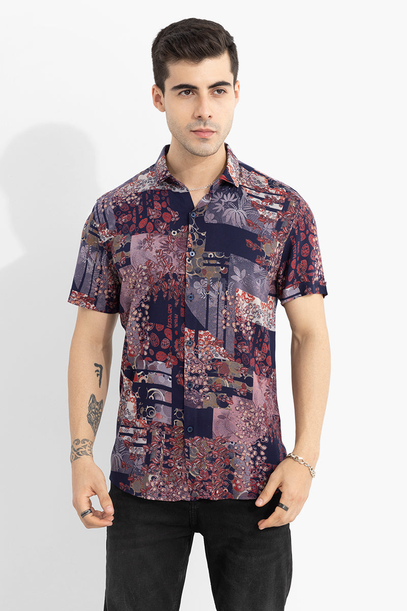 Print Patch Red Shirt | Relove