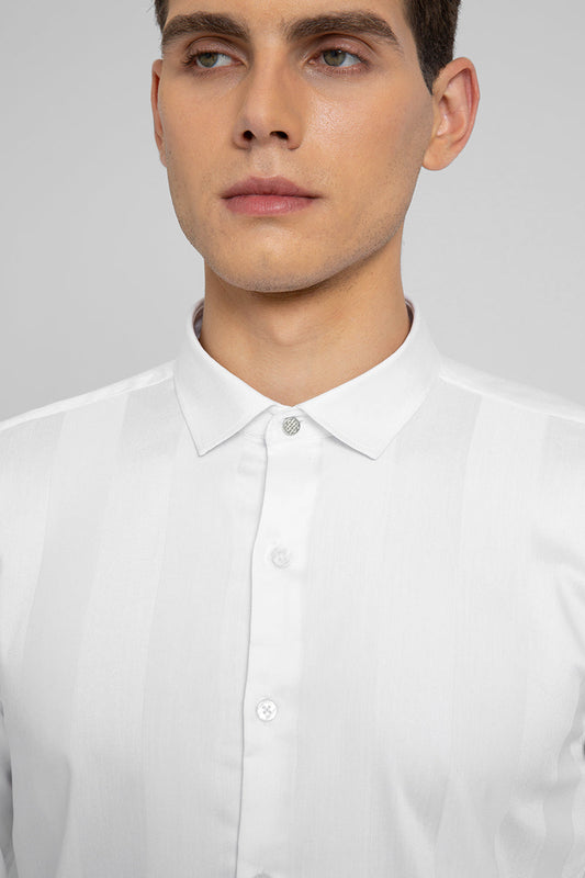 Glint Lyocell White Shirt - SNITCH